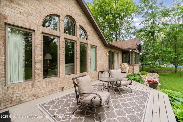 12728 Oneida Woods Trl, Grand Ledge, MI 48837 - view of wooden terrace