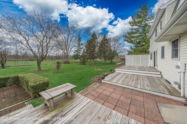 1932 Maple Shade Dr, Williamston, MI 48895 - deck featuring a yard