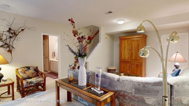 5167 Sapphire Cir, East Lansing, MI 48823 - living area with light carpet