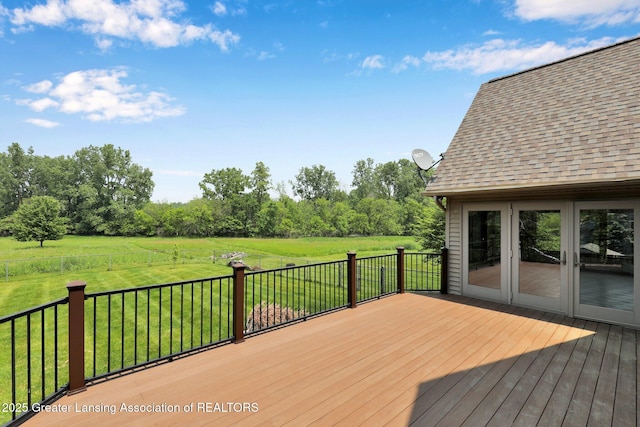 345 Linn Rd, Williamston, MI 48895 - wooden deck with a yard