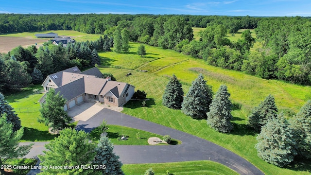 345 Linn Rd, Williamston, MI 48895 - view from above of property featuring a forest