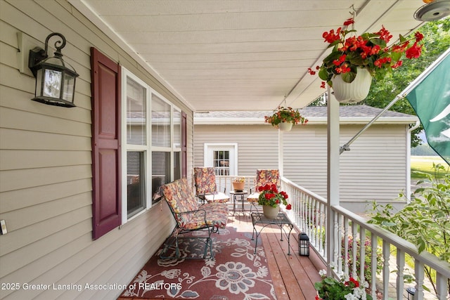10470 Barnes Hwy, Eaton Rapids, MI 48827 - view of wooden porch