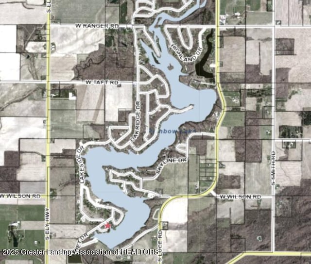 4951 Shore Ln, Perrinton, MI 48871 - map / location with property boundaries highlighted
