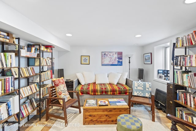 438 Bailey St, East Lansing, MI 48823 - living room featuring recessed lighting