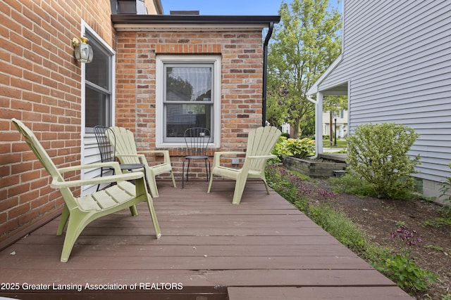 438 Bailey St, East Lansing, MI 48823 - view of wooden deck