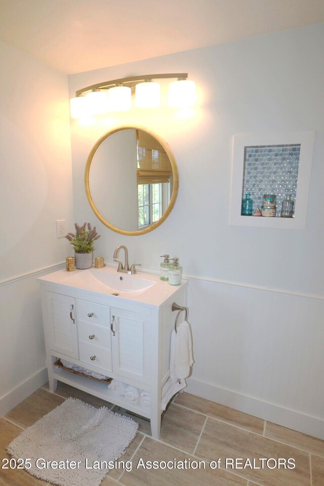 1615 Peppertree Ln, Lansing, MI 48912 - bathroom with vanity and baseboards