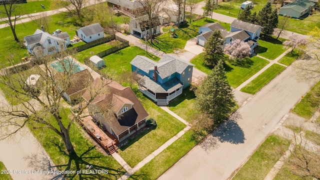 309 W Plain St, Eaton Rapids, MI 48827 - aerial perspective of suburban area