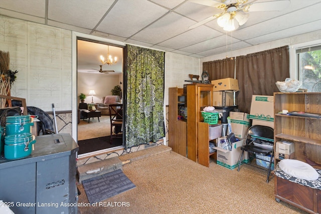 3105 Allen Ln, Harrison, MI 48625 - storage area with ceiling fan