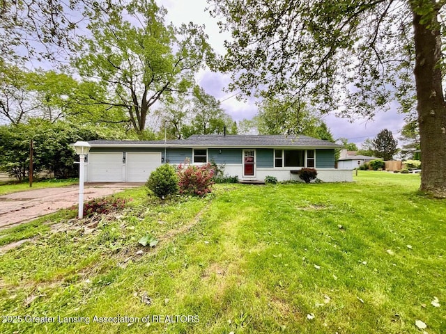 4408 Arbor Dr, Okemos, MI 48864 - ranch-style house featuring an attached garage, driveway, and a front lawn