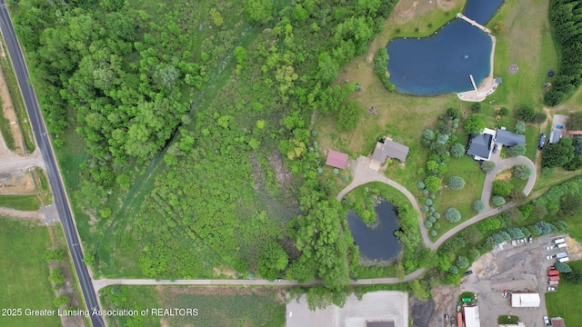 3115 Dietz Rd, Williamston, MI 48895 - aerial view of property and surrounding area with a nearby body of water