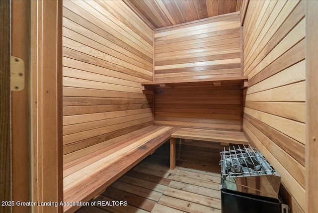 4582 N Watson Rd, Elsie, MI 48831 - relaxing sauna / steam room with wood walls and wooden ceiling