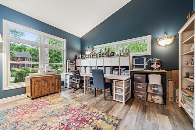 1058 Buckingham Rd, Haslett, MI 48840 - office with wood finished floors and high vaulted ceiling