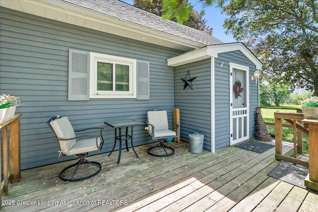 424 N Morrice Rd, Morrice, MI 48857 - view of wooden terrace