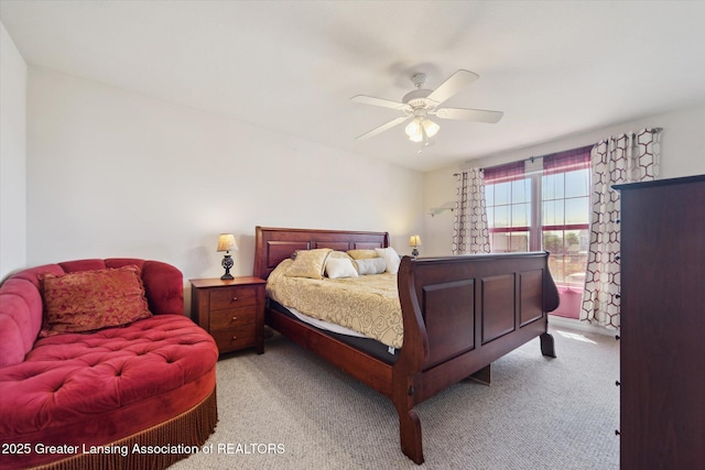 5619 Bittern Dr, Holt, MI 48842 - carpeted bedroom featuring a ceiling fan
