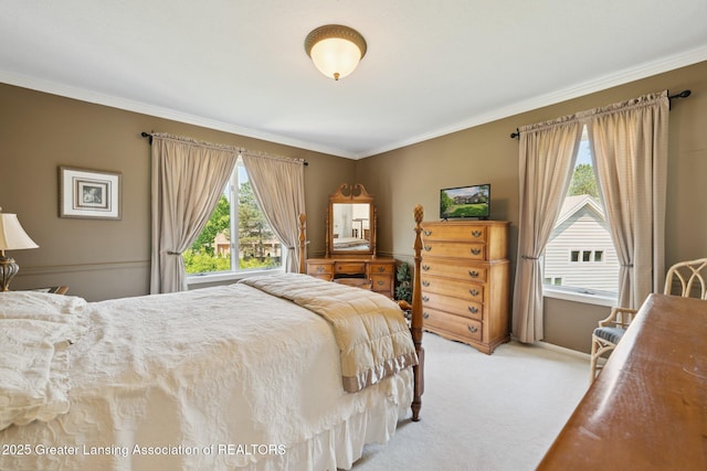 1209 Windale Pl, East Lansing, MI 48823 - carpeted bedroom with ornamental molding and baseboards