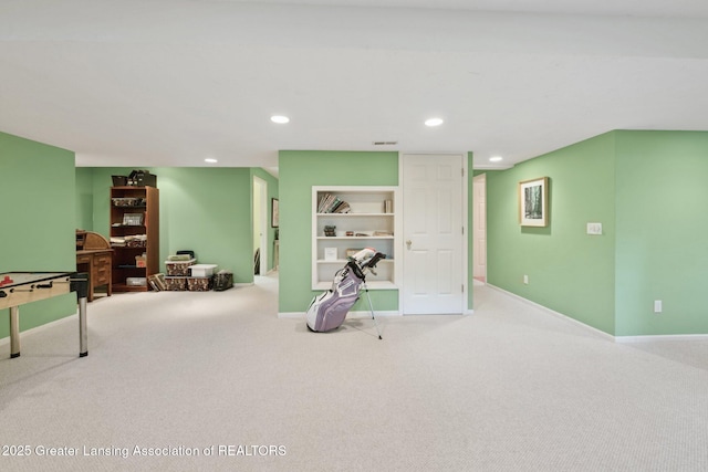 1209 Windale Pl, East Lansing, MI 48823 - playroom featuring carpet flooring, recessed lighting, and baseboards