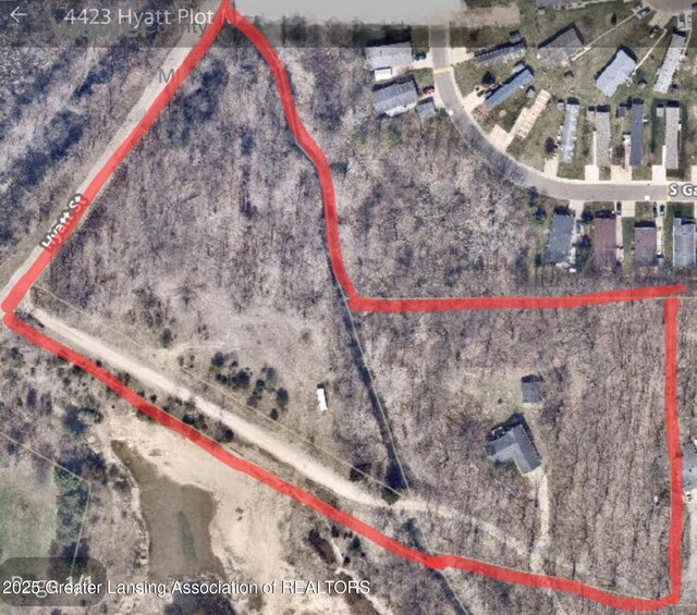 4423 Hyatt St, Eaton Rapids, MI 48827 - map / location with property parcel outlined