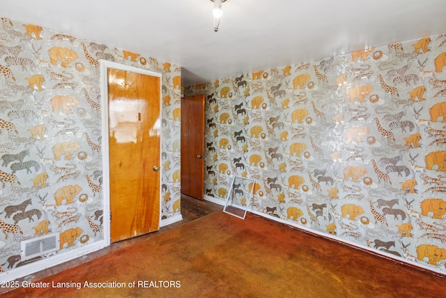 1615 Inverness Ave, Lansing, MI 48915 - unfurnished room featuring wallpapered walls and baseboards