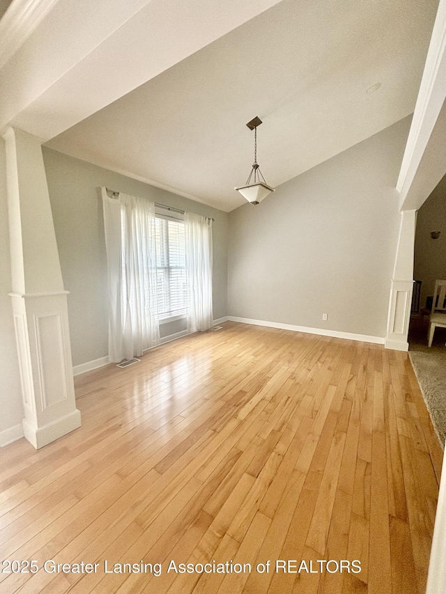 1826 Battle Creek Rd, Charlotte, MI 48813 - unfurnished dining area featuring light wood-style floors and baseboards