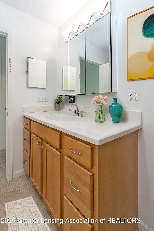 1005 Old Erin Way, Lansing, MI 48917 - bathroom with vanity and baseboards