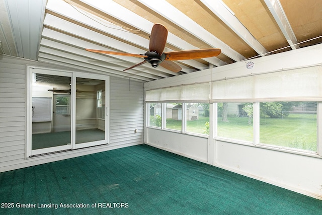 1005 Old Erin Way, Lansing, MI 48917 - unfurnished sunroom featuring a ceiling fan