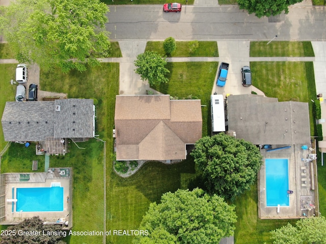 1005 Old Erin Way, Lansing, MI 48917 - drone / aerial view of a pool area