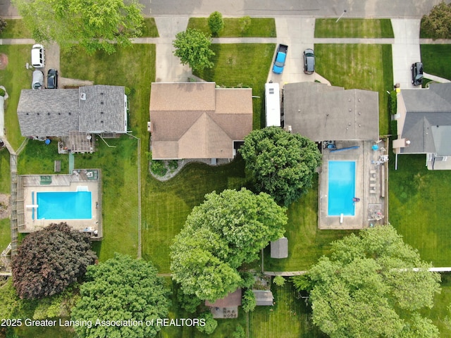 1005 Old Erin Way, Lansing, MI 48917 - aerial view of a pool