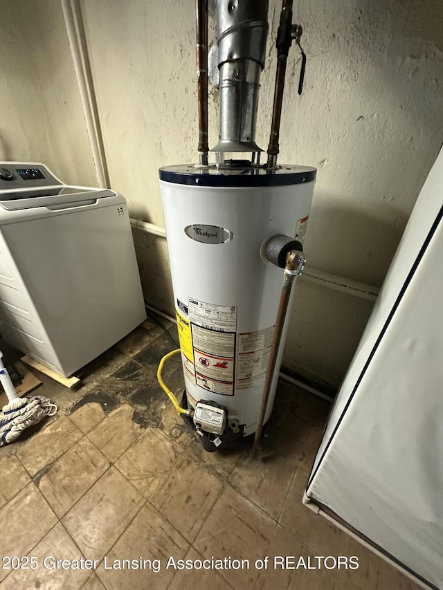2107 Westbury Rd, Lansing, MI 48906 - utilities with washer / clothes dryer and gas water heater