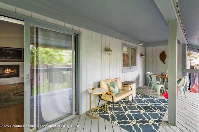 1098 Brookside Dr, Grand Ledge, MI 48837 - wooden terrace with outdoor dining space