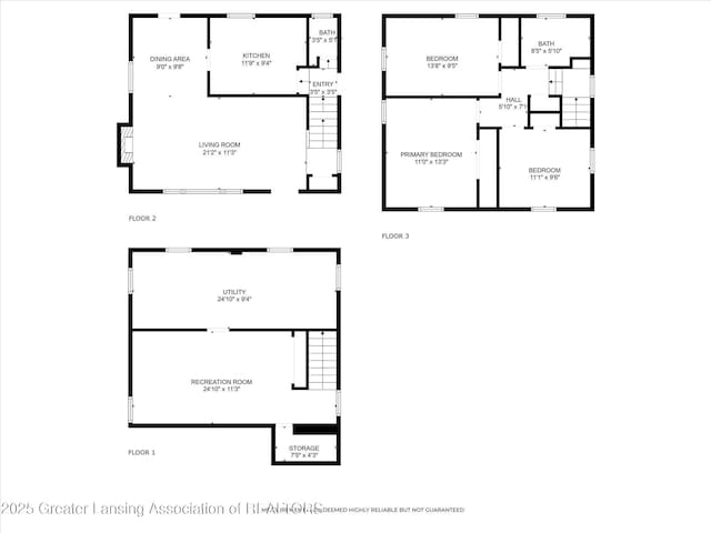 1023 N Hayford Ave, Lansing, MI 48912 - floor plan / room layout