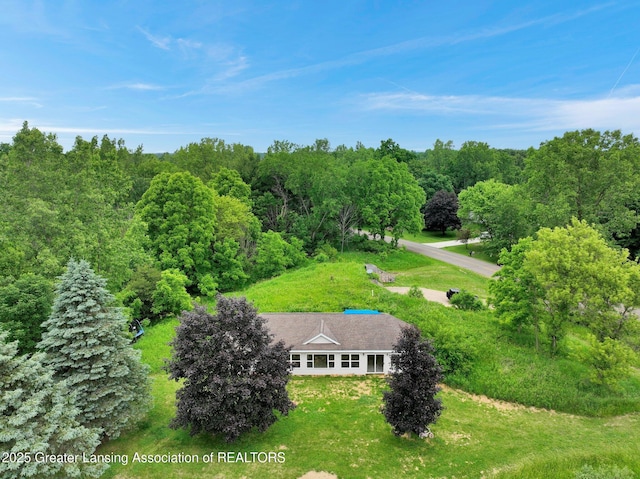 6322 Springport Rd, Eaton Rapids, MI 48827 - view from above of property featuring a heavily wooded area