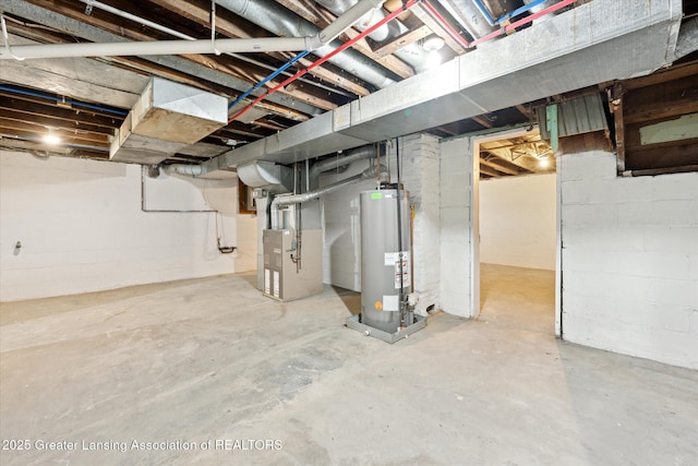 402 W Cesar E Chavez Ave, Lansing, MI 48906 - unfinished below grade area with water heater and heating unit