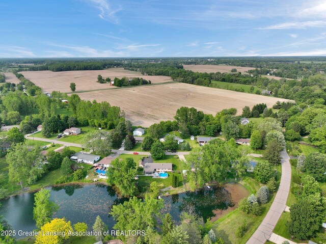 7713 Jon Scott Dr, Grand Ledge, MI 48837 - aerial view of sparsely populated area featuring a nearby body of water