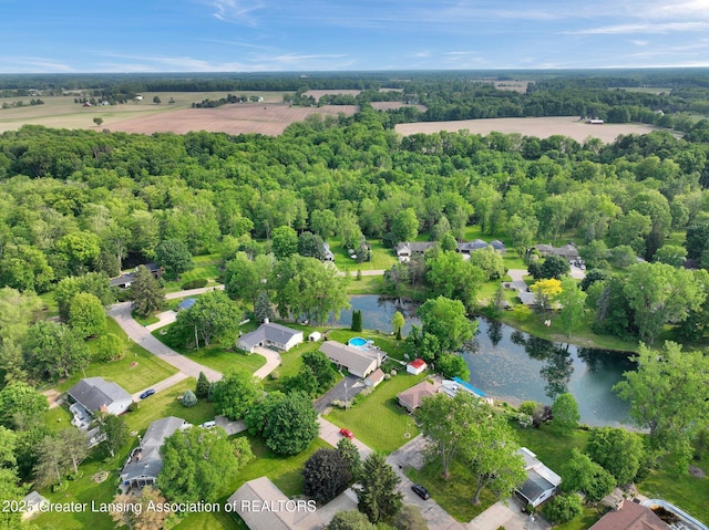 7713 Jon Scott Dr, Grand Ledge, MI 48837 - aerial view of property's location featuring a large body of water