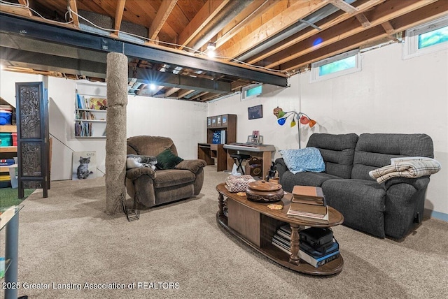 1727 Springfield Ln, Lansing, MI 48912 - living area with carpet floors
