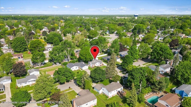 1727 Springfield Ln, Lansing, MI 48912 - aerial view of property's location with nearby suburban area