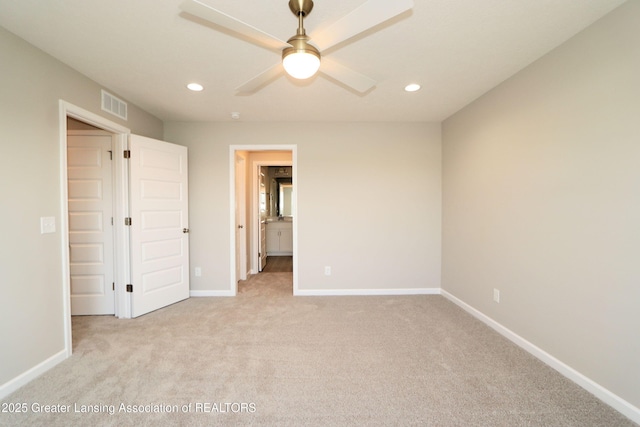 605 Landbridge, Perry, MI 48872 - unfurnished bedroom with light colored carpet and recessed lighting