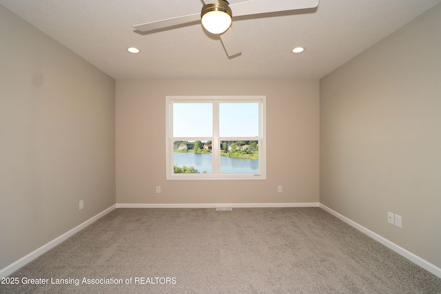 605 Landbridge, Perry, MI 48872 - carpeted spare room with recessed lighting and ceiling fan