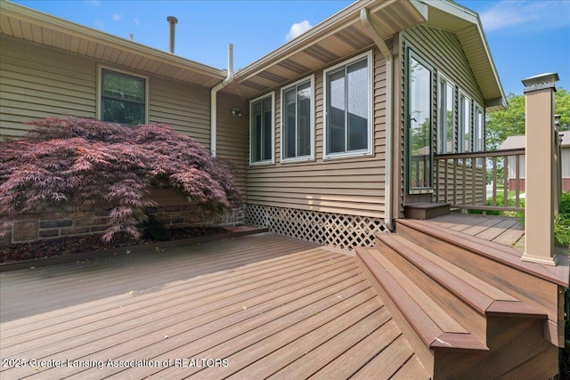 1055 Hull Rd, Mason, MI 48854 - view of deck