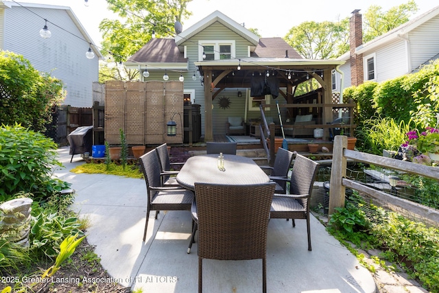 826 Clyde St, Lansing, MI 48915 - view of patio with outdoor dining area