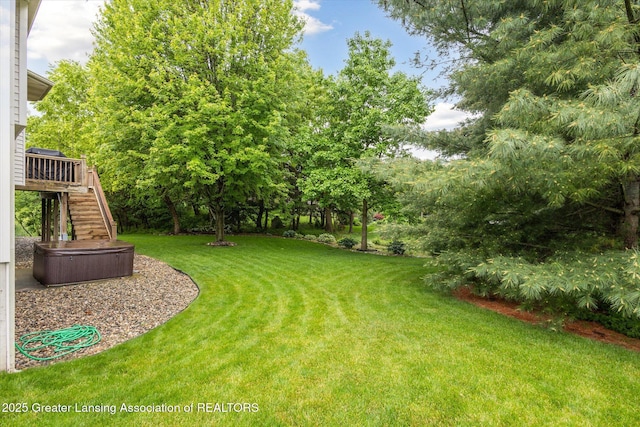 11782 Sara Ann Dr, Dewitt, MI 48820 - view of grassy yard featuring stairway