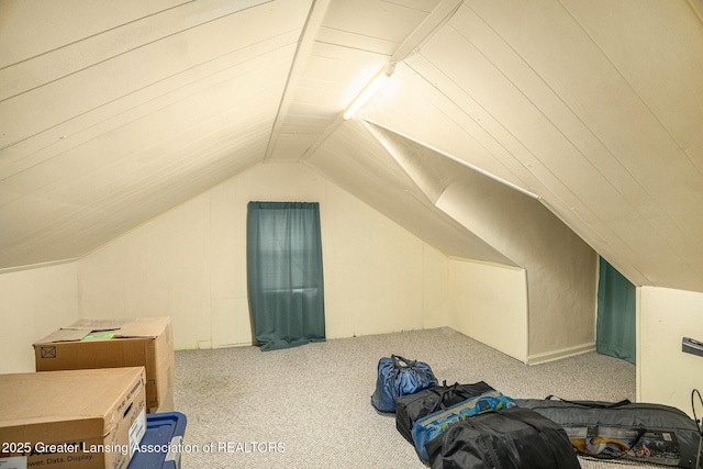 4434 Holt Rd, Holt, MI 48842 - additional living space with carpet and vaulted ceiling