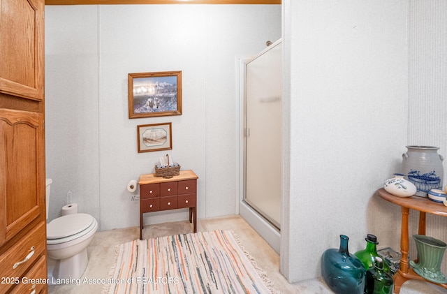 1200 S Michigan Rd, Eaton Rapids, MI 48827 - full bathroom featuring a stall shower and toilet