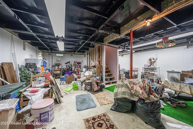 1200 S Michigan Rd, Eaton Rapids, MI 48827 - basement featuring stairs