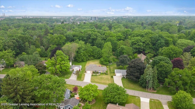 5195 E Brookfield Dr, East Lansing, MI 48823 - drone / aerial view of a heavily wooded area