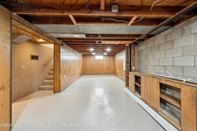1718 Victor Ave, Lansing, MI 48910 - below grade area featuring stairs