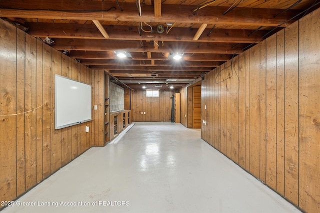 1718 Victor Ave, Lansing, MI 48910 - below grade area with wooden walls
