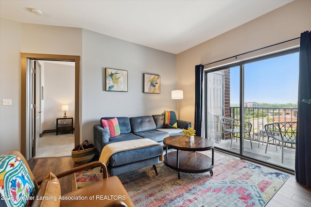 500 E Michigan Ave Unit 417, Lansing, MI 48912 - living area featuring wood finished floors