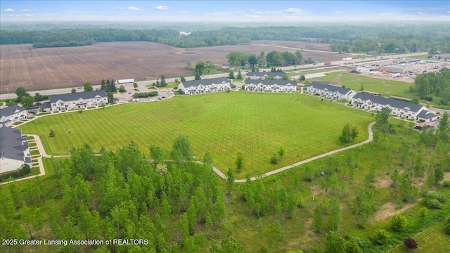 12947 Townsend Dr Unit 412, Grand Ledge, MI 48837 - aerial view of property's location with rural landscape and abundant farmland