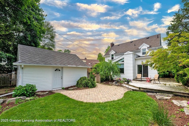 544 Collingwood Dr, East Lansing, MI 48823 - view of yard with a deck and an outbuilding